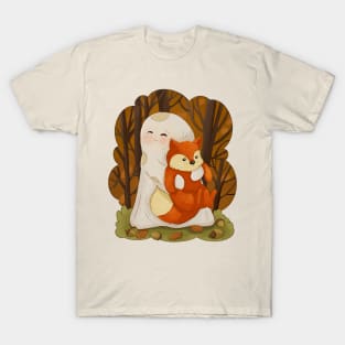 The Happy Ghost Embraces The Furious Fox T-Shirt